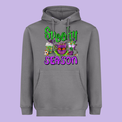 Spooky Season Coffee Cups Heavyweight Hoodie Designed By Fadigitalartstudio