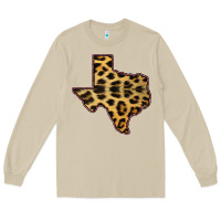 Mushroom Western Texas Map Leopard Pattern Long Sleeve Tee - Bettercallsaul