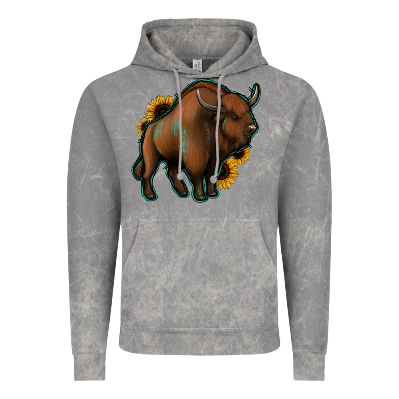 Western  Bison Vintage Hoodie by Jasminsmagicworld | Teevron
