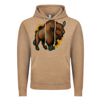 Vintage Coffee Western  Bison Vintage Hoodie - Jasminsmagicworld
