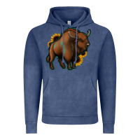 Vintage Denim Western  Bison Vintage Hoodie - Jasminsmagicworld