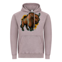Vintage Zinc Western  Bison Vintage Hoodie - Jasminsmagicworld