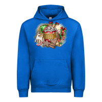 Cobalt Christmas Elf Urban Hoodie - CowhideDigitalArt