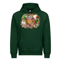 Forest Green Christmas Elf Urban Hoodie - CowhideDigitalArt