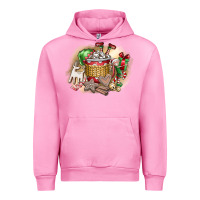 Fuchsia Pink Christmas Elf Urban Hoodie - CowhideDigitalArt