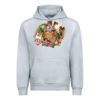 Heather Grey Christmas Elf Urban Hoodie - CowhideDigitalArt