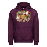 Mauve Wine Christmas Elf Urban Hoodie - CowhideDigitalArt
