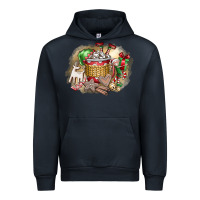 Navy Christmas Elf Urban Hoodie - CowhideDigitalArt