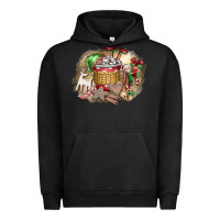 Pigment Black Christmas Elf Urban Hoodie - CowhideDigitalArt