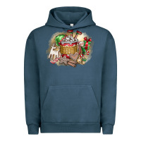 Pigment Midnight Navy Christmas Elf Urban Hoodie - CowhideDigitalArt