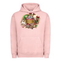 Pigment Salmon Christmas Elf Urban Hoodie - CowhideDigitalArt