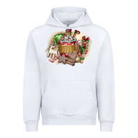 White Christmas Elf Urban Hoodie - CowhideDigitalArt