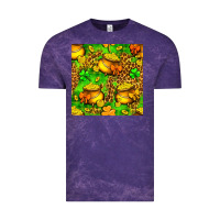 Cloud Purple St. Patrick's pot of gold seamless pattern Vintage Tee - BundleAndBundleShop
