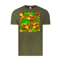 Vintage Olive St. Patrick's pot of gold seamless pattern Vintage Tee - BundleAndBundleShop