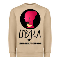 Libra Zodiac Sign Horoscope Birth Gift Girl Heavyweight Sweatshirt | Teevron