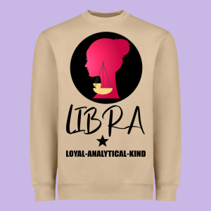 Libra Zodiac Sign Horoscope Birth Gift Girl Heavyweight Sweatshirt Designed By Bettercallsaul