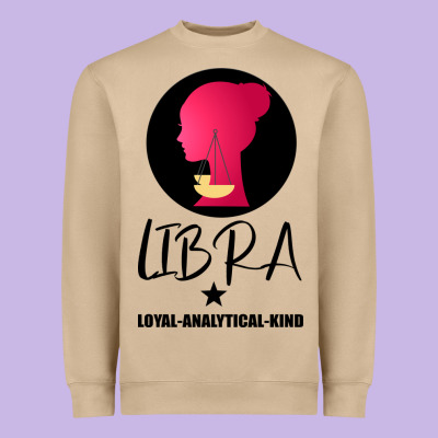 Libra Zodiac Sign Horoscope Birth Gift Girl Heavyweight Sweatshirt Designed By Bettercallsaul
