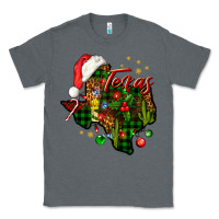 Charcoal Heather Christmas Western Texas Map Classic Tee - BundleAndBundleShop