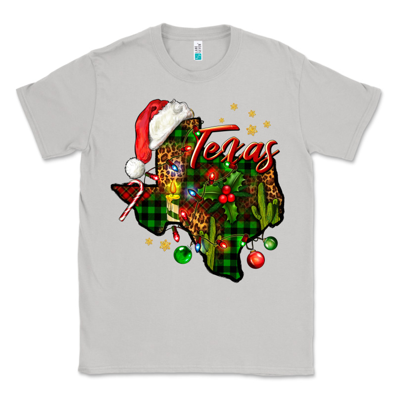 Christmas Western Texas Map Classic Tee by BundleAndBundleShop | Teevron