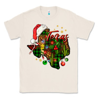 Natural Christmas Western Texas Map Classic Tee - BundleAndBundleShop