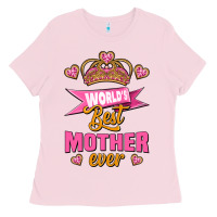 Bubblegum Pink world's best mother ever Ladies Tee - Jasminsmagicworld
