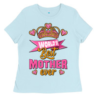 Baby Blue world's best mother ever Ladies Tee - Jasminsmagicworld