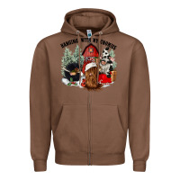 Chestnut hanging with my gnomies Zipper Hoodie - CowGirlArtShop