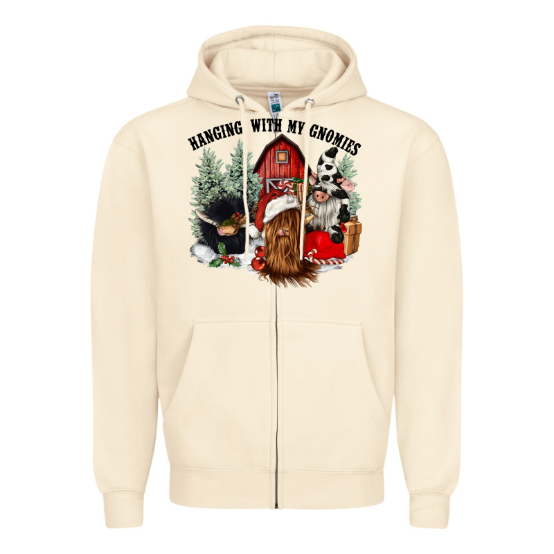 Hanging With My Gnomies Zipper Hoodie by CowGirlArtShop | Teevron