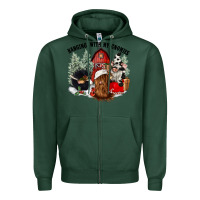 Sports Green hanging with my gnomies Zipper Hoodie - CowGirlArtShop