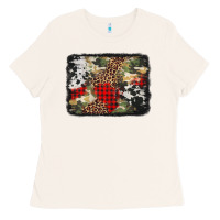 Bone army cowhide leopard Christmas Ladies Tee - Jasminsmagicworld