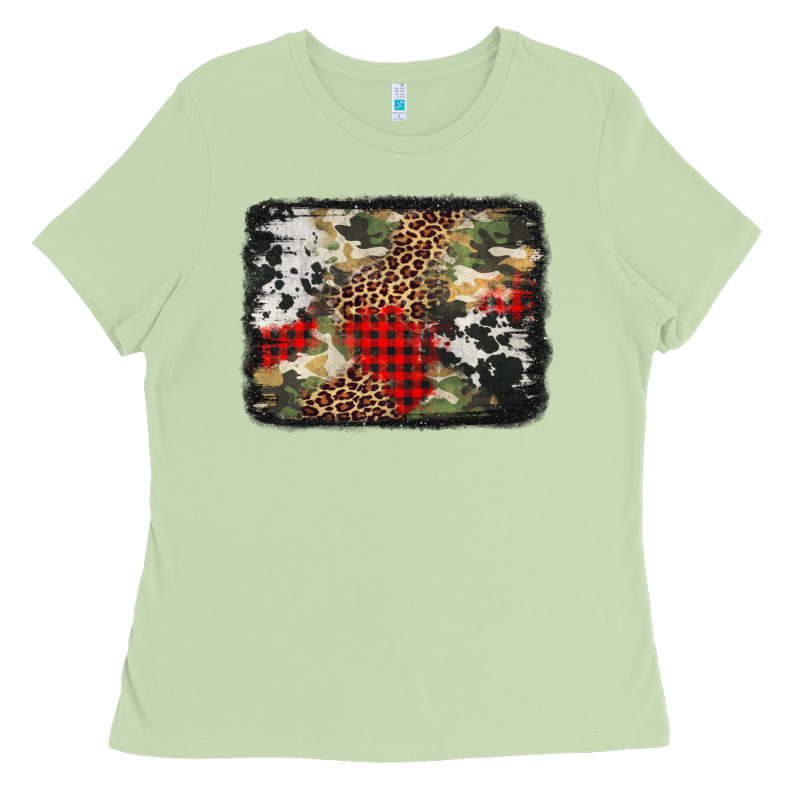 Army Cowhide Leopard Christmas Ladies Tee by Jasminsmagicworld | Teevron