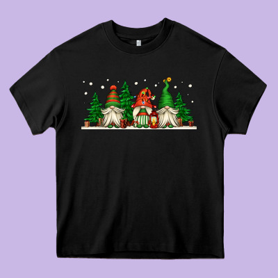 Christmas Gnomes Heavy Core Tee Designed By Jasminsmagicworld
