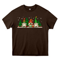 Chocolate Brown Christmas gnomes Heavy Core Tee - Jasminsmagicworld
