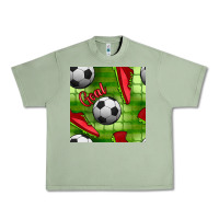 Oil Green soccer shoes goal seamless pattern Urban Heavy Tee - BundleAndBundleShop