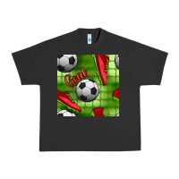 Pigment Black soccer shoes goal seamless pattern Urban Heavy Tee - BundleAndBundleShop