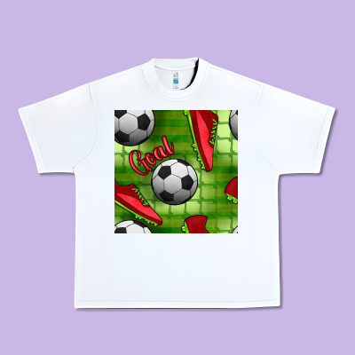 Soccer Shoes Goal Seamless Pattern Urban Heavy Tee Designed By Bundleandbundleshop
