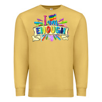 Antique Gold I am enough Premium Sweatshirt - FaDigitalArtStudio