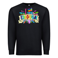 Black I am enough Premium Sweatshirt - FaDigitalArtStudio