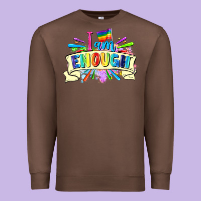 I Am Enough Premium Sweatshirt Designed By Fadigitalartstudio