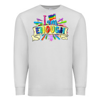Dove Grey I am enough Premium Sweatshirt - FaDigitalArtStudio