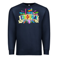 Navy I am enough Premium Sweatshirt - FaDigitalArtStudio