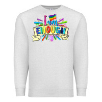 Oatmeal Heather I am enough Premium Sweatshirt - FaDigitalArtStudio