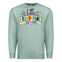 Seafoam I am enough Premium Sweatshirt - FaDigitalArtStudio