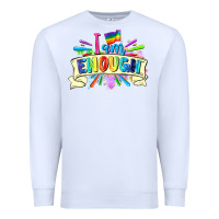 White I am enough Premium Sweatshirt - FaDigitalArtStudio