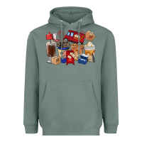 Sage Postal Worker Coffee Cups Heavyweight Hoodie - FaDigitalArtStudio