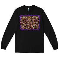 Black mardi gras leopard background Long Sleeve Tee - RanaPortraitStore