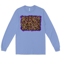 Colony Blue mardi gras leopard background Long Sleeve Tee - RanaPortraitStore