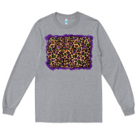 Heather Grey mardi gras leopard background Long Sleeve Tee - RanaPortraitStore
