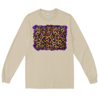 Mushroom mardi gras leopard background Long Sleeve Tee - RanaPortraitStore