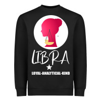 Black Libra Zodiac Sign Horoscope Birth Gift Girl Heavyweight Sweatshirt - Bettercallsaul